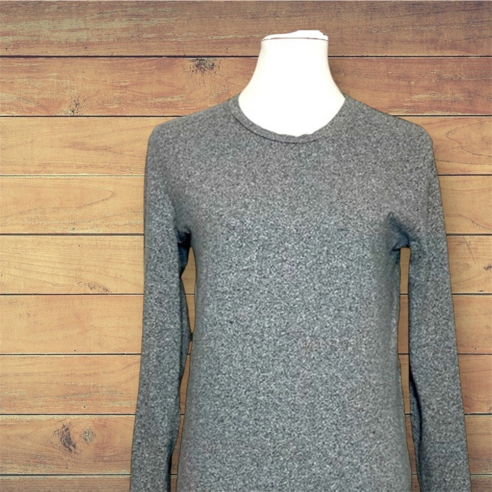 EVERLANE Heather Gray Marled Long Sleeve Pullover Casual Top‎ Shirt Soft Medium